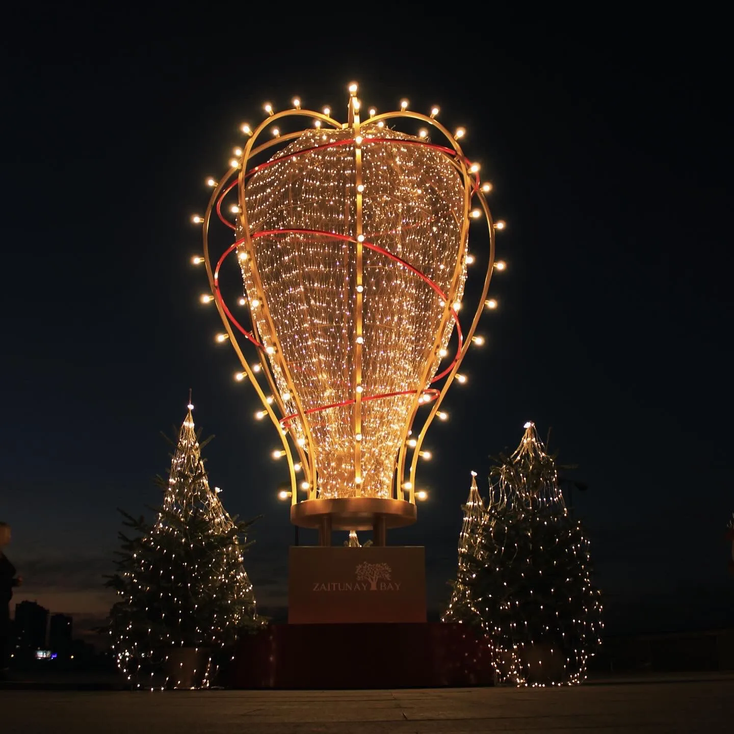 Christmas installation at Zaitunay Bay